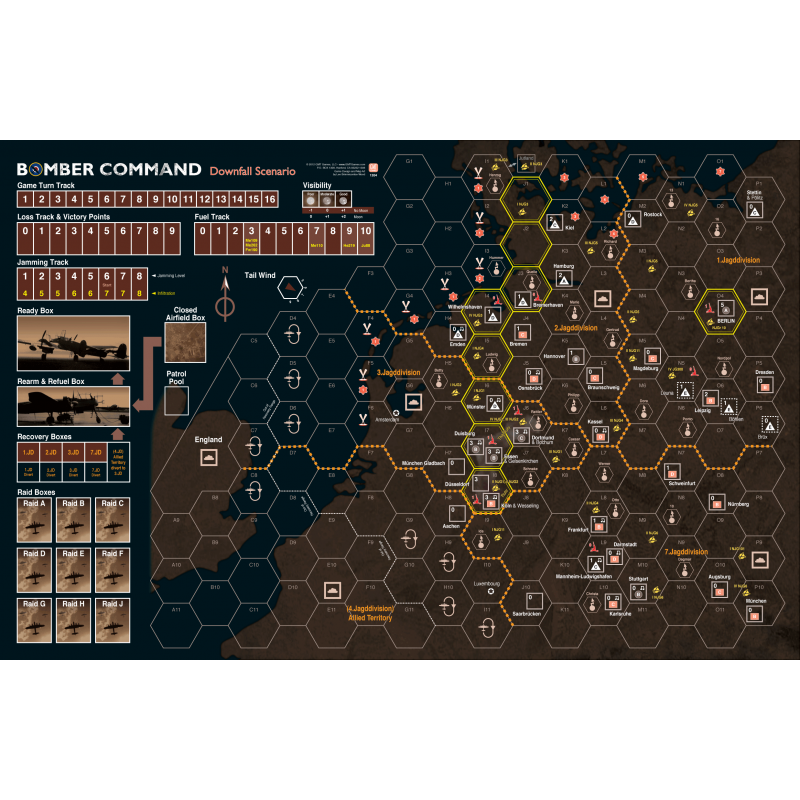 Bomber Command Mounted Map Bomber Command Mounted Map