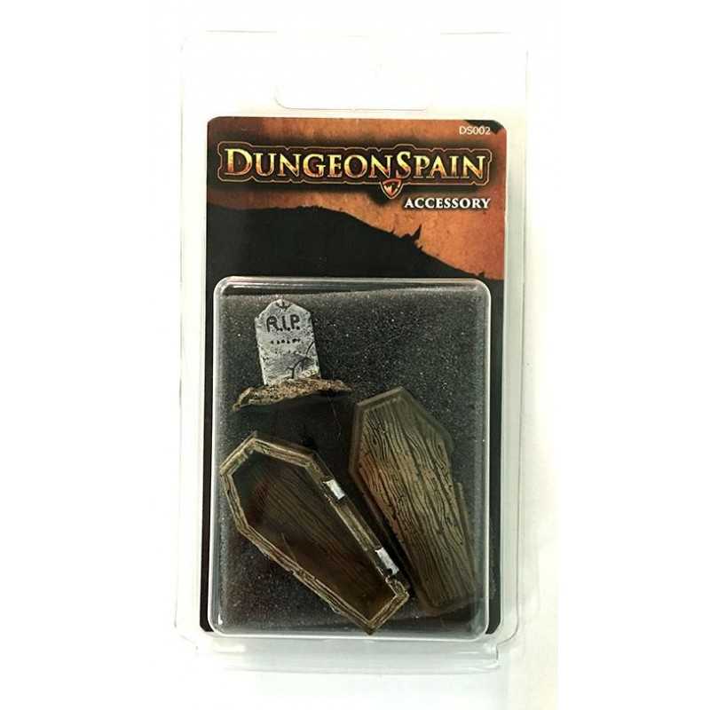 Dungeon Spain Pack de accesorios 8: Ataúd y lápida