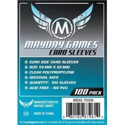 59 X 92 mm Mayday Euro Game Card Sleeves 100 units blue