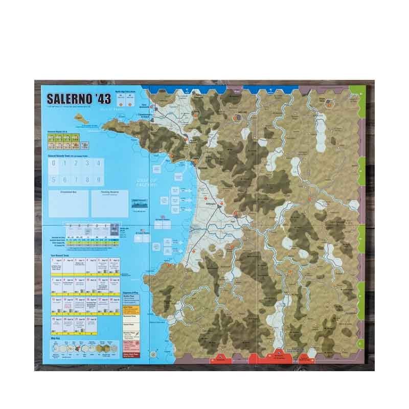 Salerno 43 Mounted Map