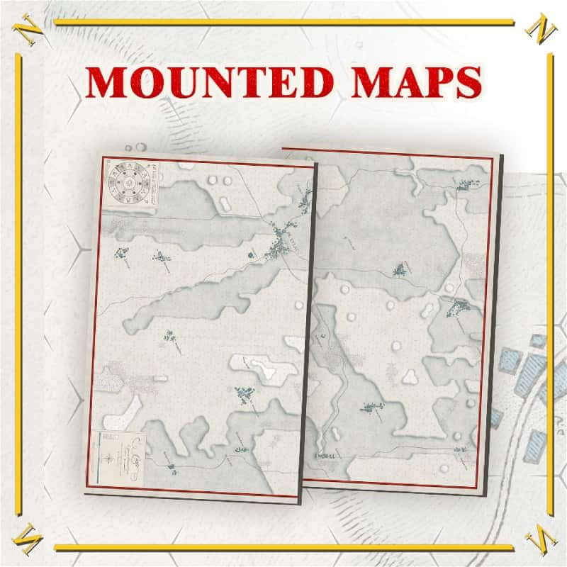 Battles of Napoleon Volume I EYLAU 1807 Mounted map
