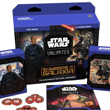 PREVENTA Star Wars Unlimited SOMBRAS DE LA GALAXIA Caja de Inicio