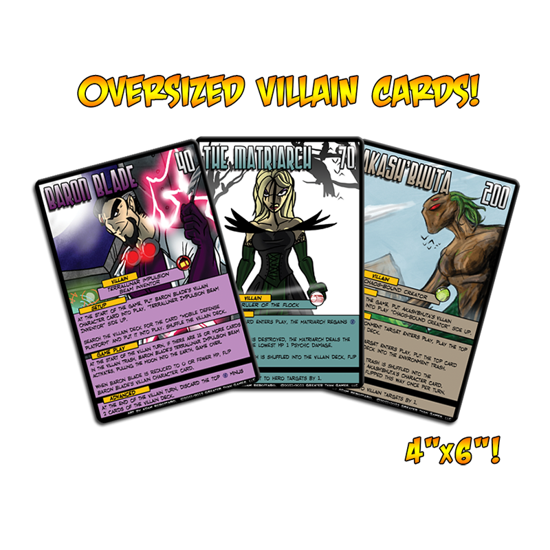 Villain Oversized Cards Sentinels of the Multiverse